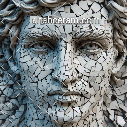 3D-design-of-a-man's-face-made-with-broken-tiles